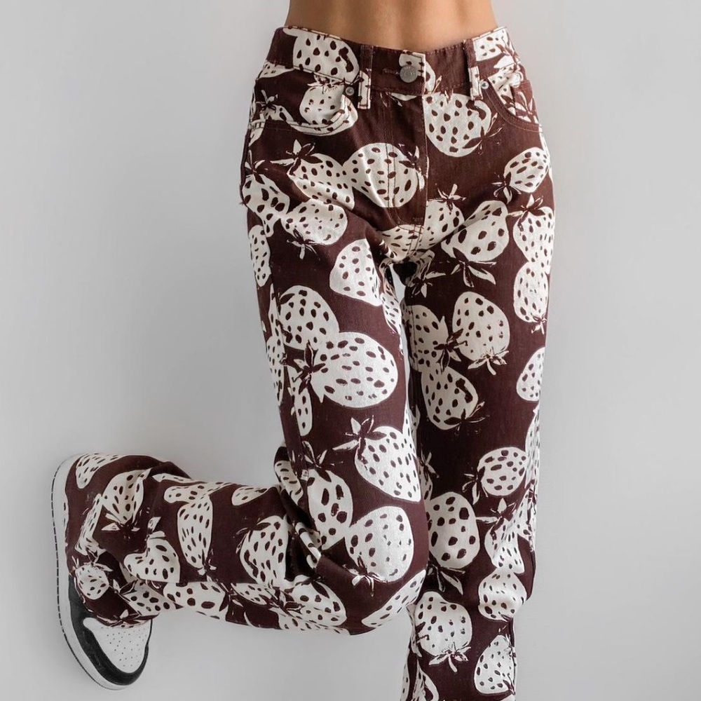 BDG Strawberry Print 90s Bootcut Jeans